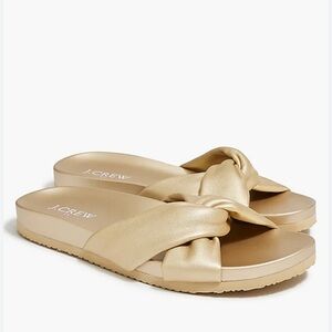 J.Crew Gold Slides